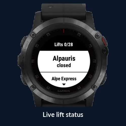 EM Snow on a Garmin watch: Live lift status