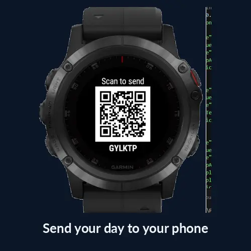 EM Snow on a Garmin watch: Send your day to your phone